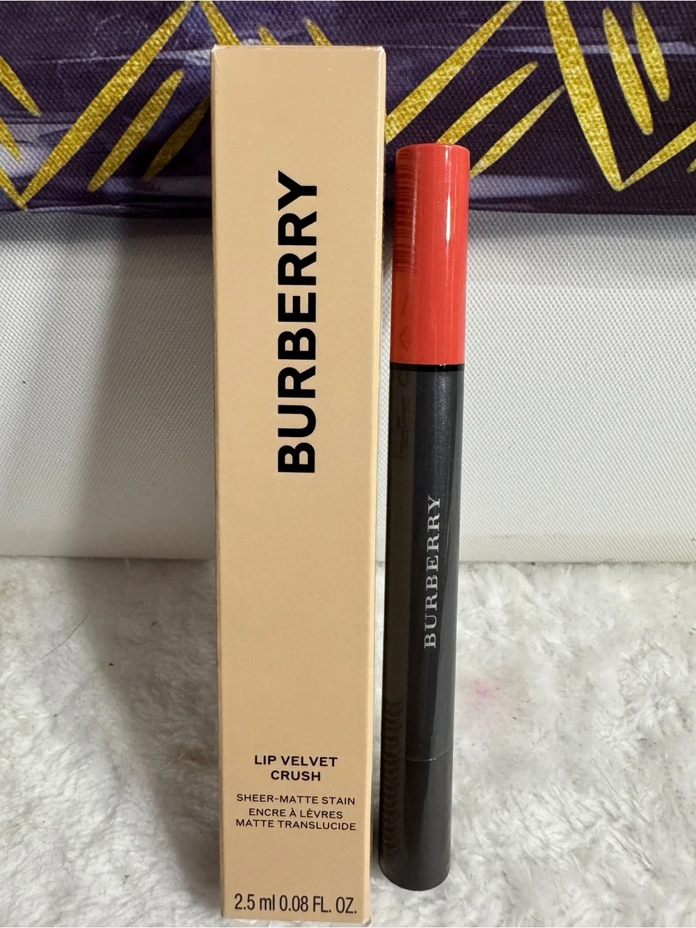 Burberry Lip Velvet Crush 16 Copper Pink Sheer Matte Lip Stain - New